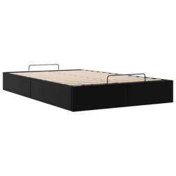 Berkfield Home Ottoman Bed Frame without Mattress Black Double Faux Leather - thumbnail 5
