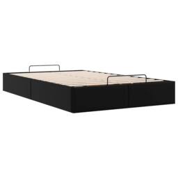 Berkfield Home Ottoman Bed Frame without Mattress Black Double Faux Leather - thumbnail 8