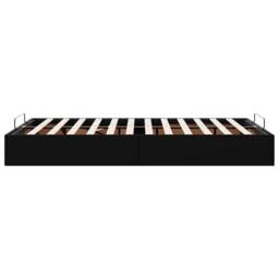 Berkfield Home Ottoman Bed Frame without Mattress Black Double Faux Leather - thumbnail 7