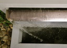Primrose Stainless Steel Water Feature Blade Fountain Indoor Outdoor Use 57cm in Metallic Silver - thumbnail 3