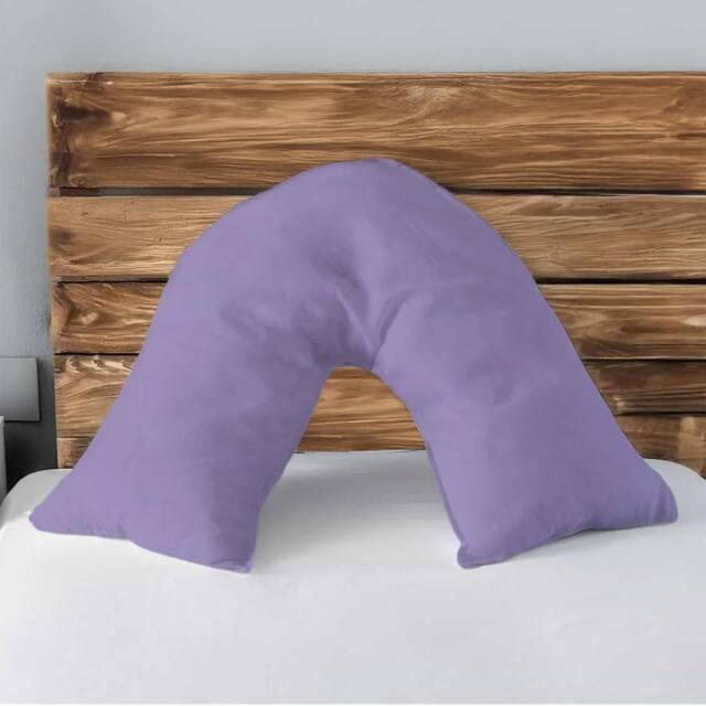 Snug City Microfibre Soft Touch V Shape Plain Dyed Pillowcase in Lilac - image 1