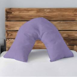 Snug City Microfibre Soft Touch V Shape Plain Dyed Pillowcase in Lilac - thumbnail 1