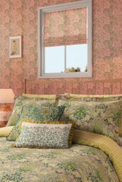 Morris & Co 'Hyacinth' Duvet Cotton Cover Set in Green - Size: Single - thumbnail 2