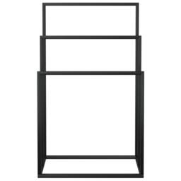 Berkfield Home Freestanding Towel Rack Black 48x24x79 cm Iron - Size: 48 x 24 x 79 cm - thumbnail 3