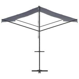 Berkfield Home Free Standing Awning Blue & White 600x300 cm Fabric & Steel - thumbnail 4