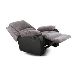 LUXURY LIFE Pembroke Manual Fabric Recliner Armchair in Jumbo Cord in Grey - thumbnail 3