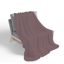 Warren Reed - Designer Smoky Lavendar Sherpa Blanket in Purple - Size: Large - thumbnail 2