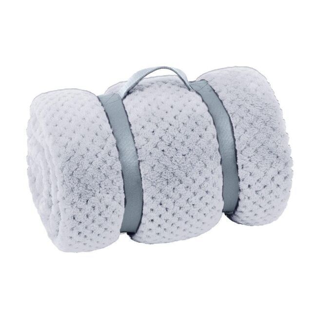 1000 Mile Grey Soft Cosy Fleece 130x160cm in Light Grey - Size: 130x160 cm - image 1