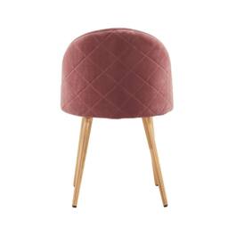 Life Interiors Lucia Dining Set Round White Table + 2 Velvet Dining Chairs in Pink - thumbnail 4