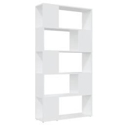 Berkfield Home Classic Book Cabinet Room Divider White 80x24x155 cm Engineered Wood - Size: 80 x 24 x 155 cm - thumbnail 3