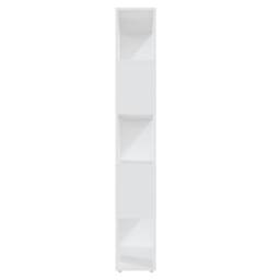 Berkfield Home Classic Book Cabinet Room Divider White 80x24x155 cm Engineered Wood - Size: 80 x 24 x 155 cm - thumbnail 4