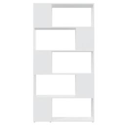Berkfield Home Classic Book Cabinet Room Divider White 80x24x155 cm Engineered Wood - Size: 80 x 24 x 155 cm - thumbnail 1