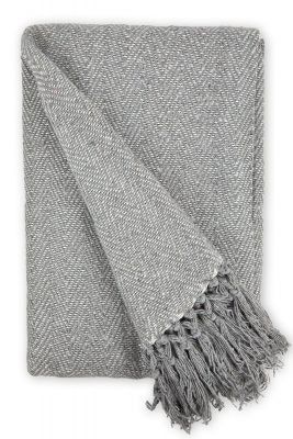New Edge Blinds Hartley Collection Cotton Throw in Grey - Size: 228 cm x 254 cm - image 1