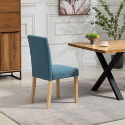 Artemis Home Maiolo Fabric Dining Chairs - Set of 2 in Teal - thumbnail 5