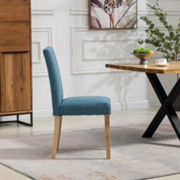 Artemis Home Maiolo Fabric Dining Chairs - Set of 2 in Teal - thumbnail 4