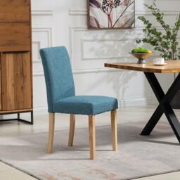 Artemis Home Maiolo Fabric Dining Chairs - Set of 2 in Teal - thumbnail 3