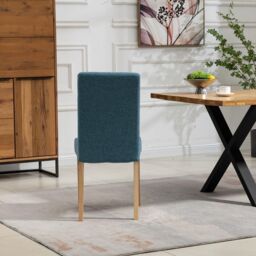 Artemis Home Maiolo Fabric Dining Chairs - Set of 2 in Teal - thumbnail 6