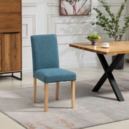 Artemis Home Maiolo Fabric Dining Chairs - Set of 2 in Teal - thumbnail 2