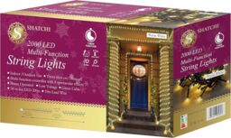 Shatchi 2000LEDs Multifunction Timer String Fairy Lights 200M Indoor/Outdoor Decorations in Yellow - thumbnail 1
