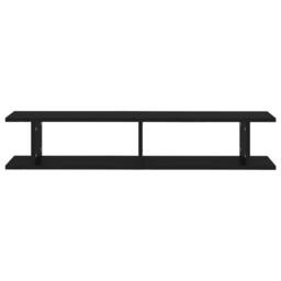 Berkfield Home Wall Shelf 2 pcs Black 105x18x20 cm Engineered Wood - Size: 105 x 18 x 20 cm - thumbnail 5