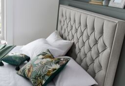 Bedmaster Wilson Fabric Ottoman Bed & Primrose 2000 Pocket Sprung Memory Foam Mattress in Grey - Size: King - thumbnail 4