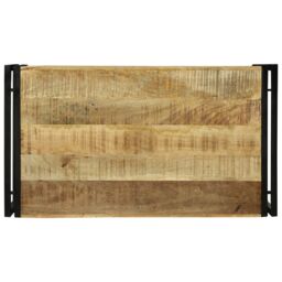 Berkfield Home Coffee Table 90x50x38 cm Solid Rough Wood Mango in Brown - Size: 90 x 50 x 38 cm - thumbnail 5