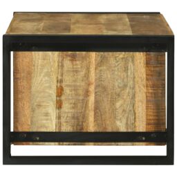 Berkfield Home Coffee Table 90x50x38 cm Solid Rough Wood Mango in Brown - Size: 90 x 50 x 38 cm - thumbnail 4
