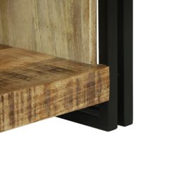 Berkfield Home Coffee Table 90x50x38 cm Solid Rough Wood Mango in Brown - Size: 90 x 50 x 38 cm - thumbnail 7