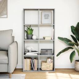Berkfield Home Room Divider Bookcase Concrete Grey 69.5x29x137.5 cm Engineered Wood - thumbnail 1