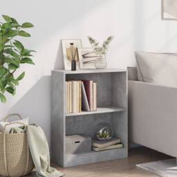 Berkfield Home Decorative Bookshelf Concrete Grey 60x24x74.5 cm Engineered Wood - thumbnail 1