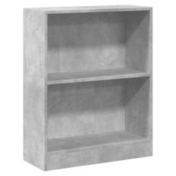 Berkfield Home Decorative Bookshelf Concrete Grey 60x24x74.5 cm Engineered Wood - thumbnail 3