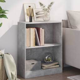 Berkfield Home Decorative Bookshelf Concrete Grey 60x24x74.5 cm Engineered Wood - thumbnail 2