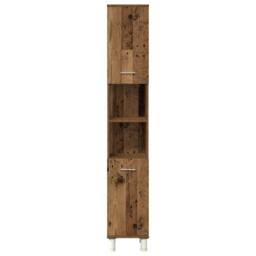 Berkfield Home 4 Piece Bathroom Furniture Set Old Wood Engineered Wood in Brown - thumbnail 7