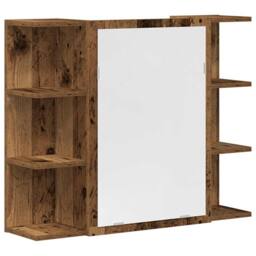 Berkfield Home 4 Piece Bathroom Furniture Set Old Wood Engineered Wood in Brown - thumbnail 8