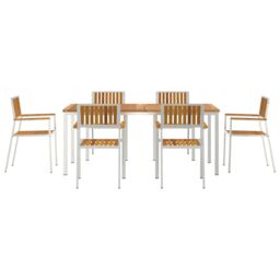 Berkfield Home 7 Piece Garden Dining Set Solid Wood Acacia in Brown - thumbnail 5