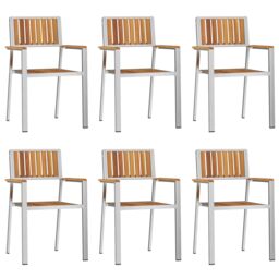 Berkfield Home 7 Piece Garden Dining Set Solid Wood Acacia in Brown - thumbnail 4