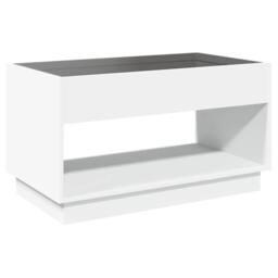 Berkfield Home Coffee Table with Infinity LED White 90x50x50 cm - Size: 90 x 50 x 50 cm - thumbnail 8