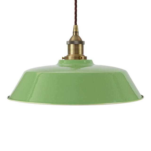 SE Home Mint Green Chancery Pendant Light - Antique Brass - Brown Twisted - image 1