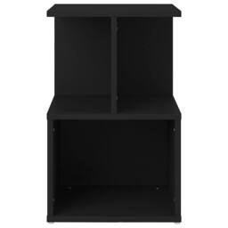 Berkfield Home Elegant Bedside Cabinet Black 35x35x55 cm Engineered Wood - Size: 35 x 35 x 55 cm - thumbnail 4