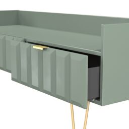 Ready Assembled 2 U Metro 2 Drawer Coffee TV Unit (Ready Assembled) in Pale Green - thumbnail 6