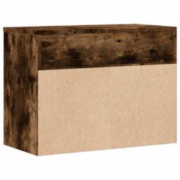 Berkfield Home Shoe Bench Smoked Oak 60x30x45 cm Engineered Wood in Brown - Size: 60 x 30 x 45 cm - thumbnail 7