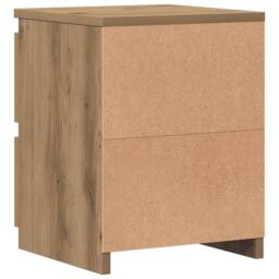 Berkfield Home Bedside Cabinet¬†Aritisan Oak 30x30x40 cm Engineered Wood in Brown - Size: 30 x 30 x 40 cm - thumbnail 8