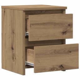 Berkfield Home Bedside Cabinet¬†Aritisan Oak 30x30x40 cm Engineered Wood in Brown - Size: 30 x 30 x 40 cm - thumbnail 5
