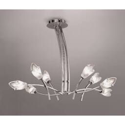Netlighting Pietra Pendant 4 Arm 8 Light G9 Polished Chrome in Silver - thumbnail 2