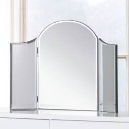 Cheshire Arcova Antique White Curved Dressing Table Mirror in Clear - thumbnail 2