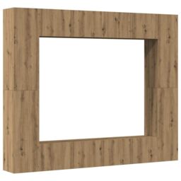 Berkfield Home Wall Mounted TV cabinets 8 pcs Artisan Oak Engineered Wood in Brown - thumbnail 2