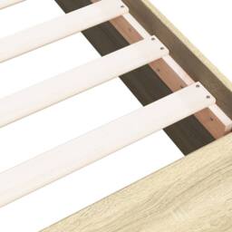 Berkfield Home Modern Bed Frame without Mattress Sonoma Oak 90x190 cm Single in Light Tan - thumbnail 8