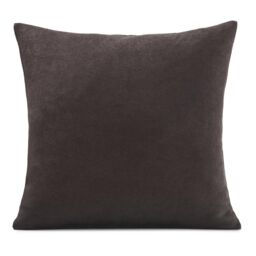 Luxury Living Velvet Chenille Cushion in Chocolate - Size: 55 cm x 55 cm - thumbnail 3