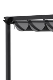 Living and Home 10 x 13FT Outdoor Lean To Pergola with Canopy in Dark Grey - thumbnail 8