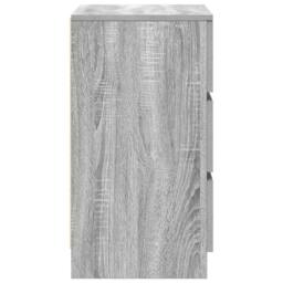 Berkfield Home Bedside Cabinets with 3 Drawers 2 pcs Grey Sonoma 39x35x65 cm - Size: 39 x 35 x 65 cm - thumbnail 8